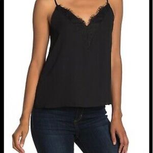 Socialite Black Cami with Lace Trim